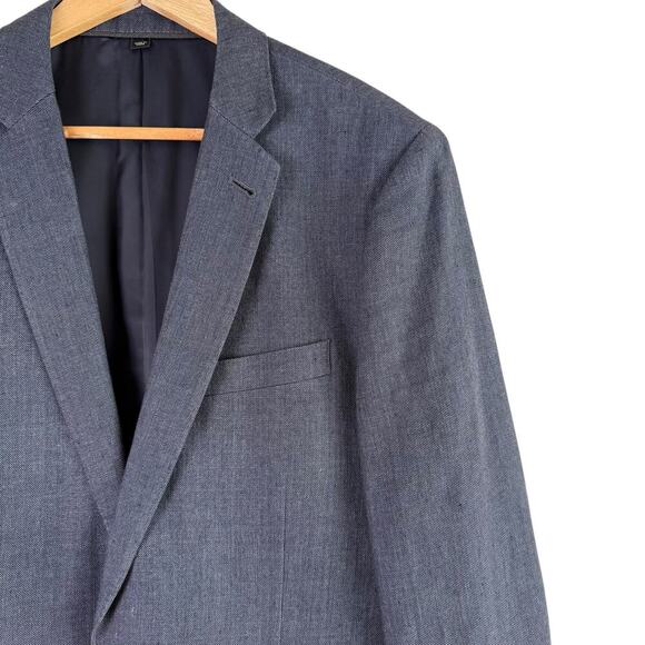 J.Crew Men‎ Ludlow Suit Jacket in Italian Wool and Linen Charcoal Gray, Size 40L - Picture 4 of 12